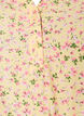 Floral viscose blouse with short sleeves and a ruffle collar, Yellow, Packshot image number 2