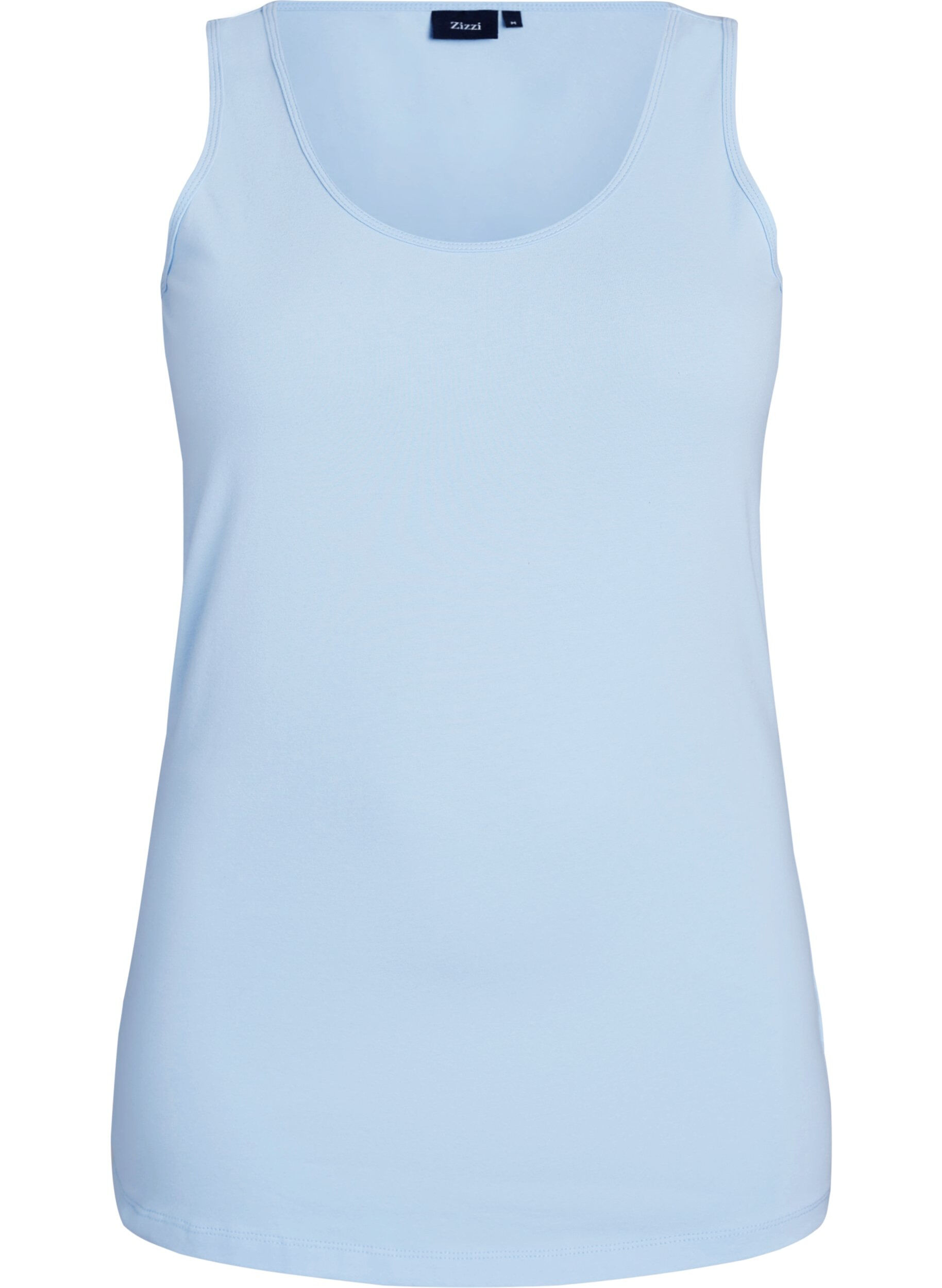 Solid color basic top in cotton