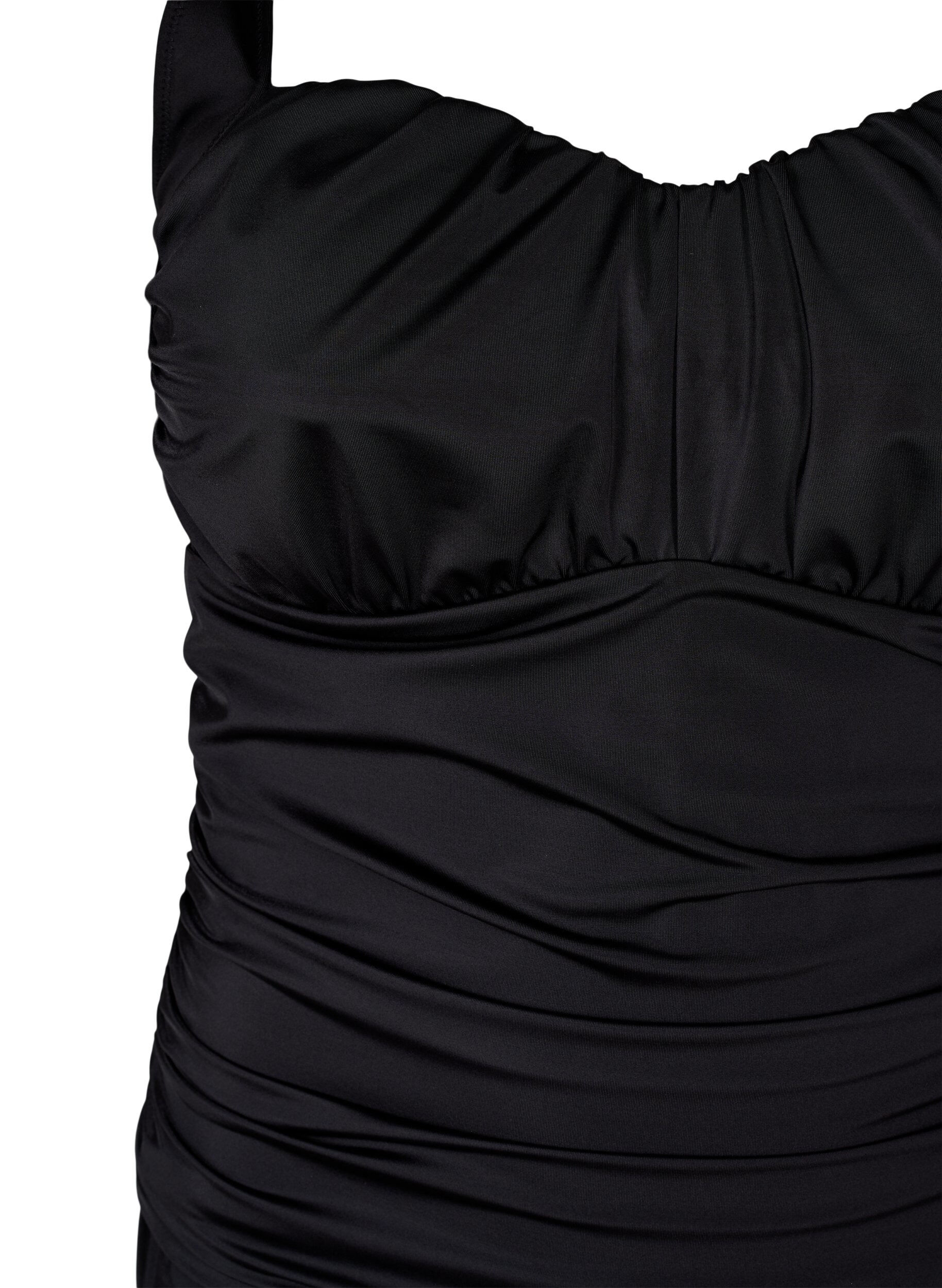 Zizzifashion Swimsuit with ruched details, Black, Packshot image number 2