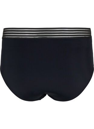 High-waisted bikini bottoms with mesh, Black, Packshot image number 1