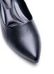 Wide fit - Leather pump with pointed toe, Black, Packshot image number 3