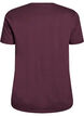 Cotton T-shirt with front print, Dark Bordeaux, Packshot image number 1