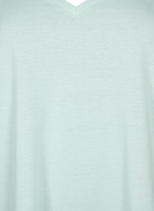 Short sleeve t-shirt with v-neckline, Honeydew, Packshot image number 2