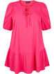 Tunic in viscose with ties, Bright Rose, Packshot image number 0