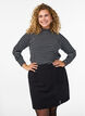 Short jersey skirt with slit, Black, Model image number 0