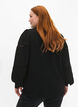 Shirt blouse with crochet details, Black, Model image number 1