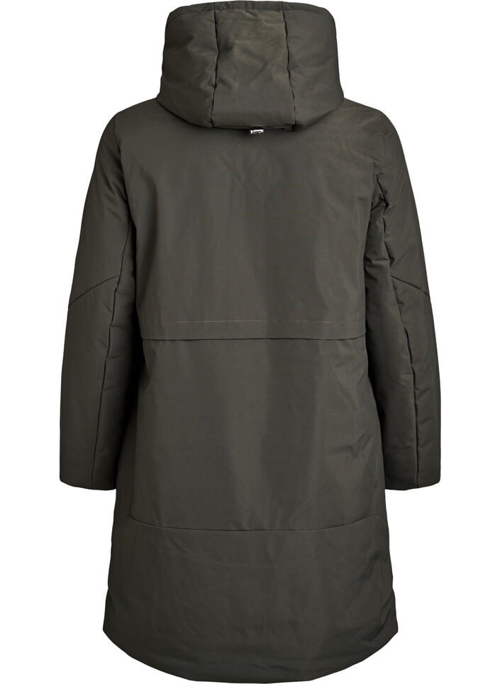 Winter jacket with adjustable waist, Green, Packshot image number 1