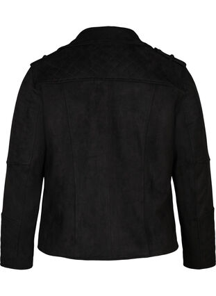Faux suede jacket, Black, Packshot image number 1