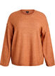 Loose knit sweater with prominent seams, Orange, Packshot image number 0