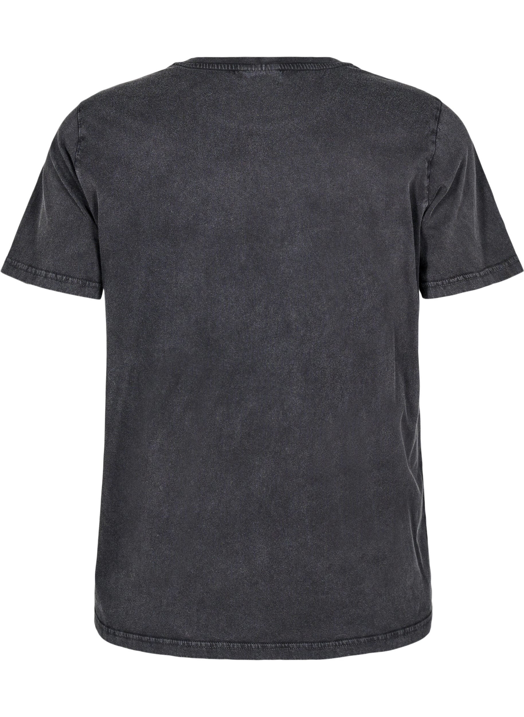 Zizzifashion T-shirt in organic cotton with graphic print, Grey, Packshot image number 1