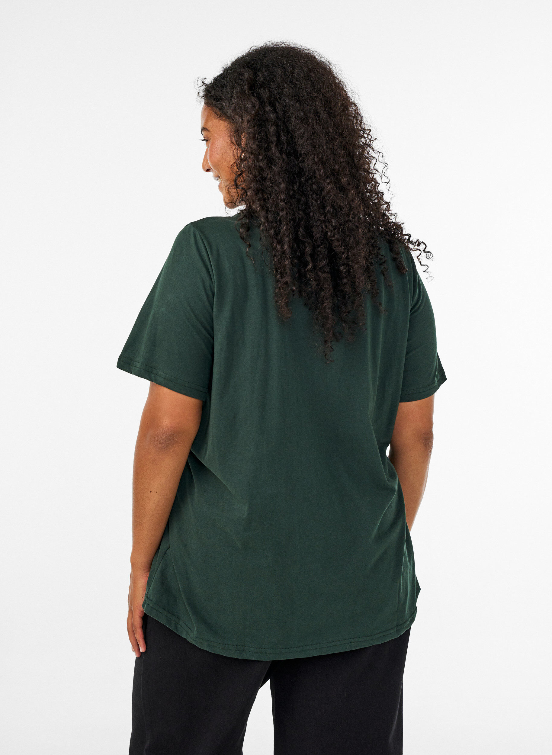 ZizzifashionT-shirt with motif, Green, Model image number 2
