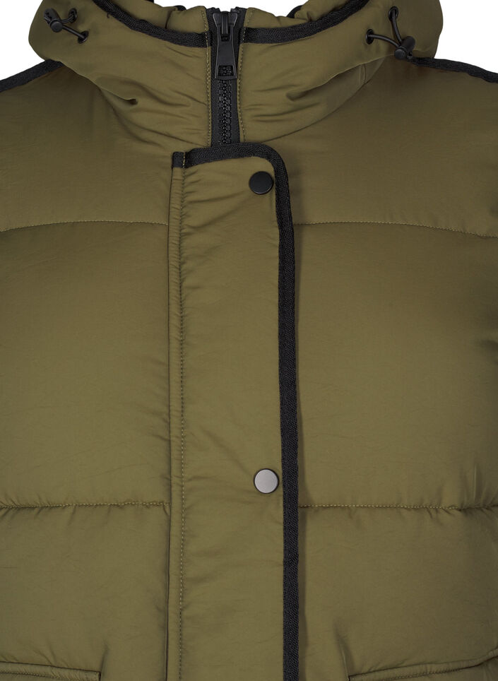 Short puffer jacket with contrast details, Green, Packshot image number 2