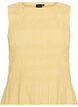 Smock top with boat neck and peplum hem, Yellow, Packshot image number 0