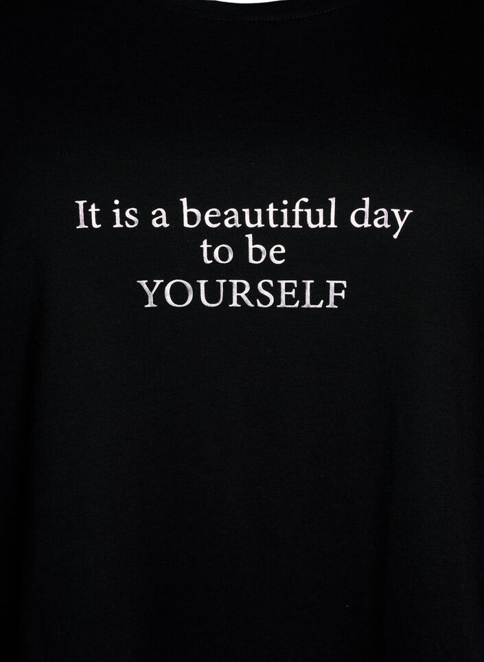 T-shirt with motif, Black, Packshot image number 2