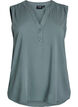 Sleeveless viscose blouse, Green, Packshot image number 0