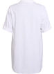 Linen and viscose tunic with A-shape, White, Packshot image number 1