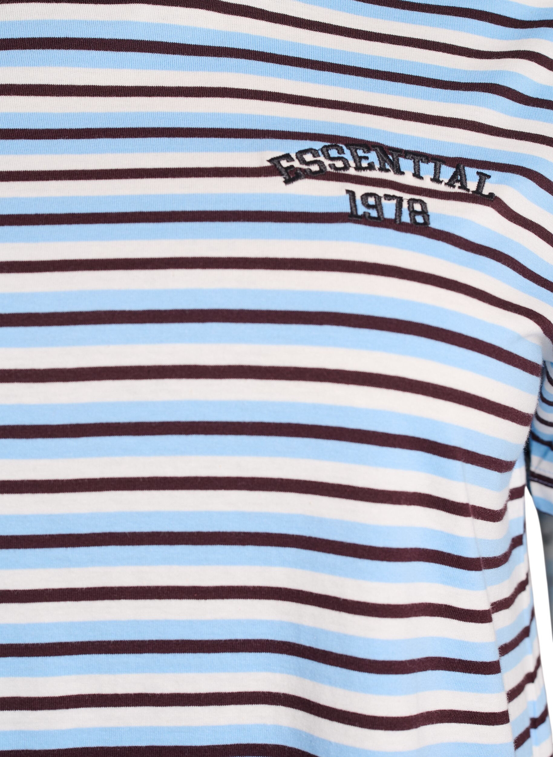 Zizzifashion Cotton T-shirt with stripes, Blue, Packshot image number 2