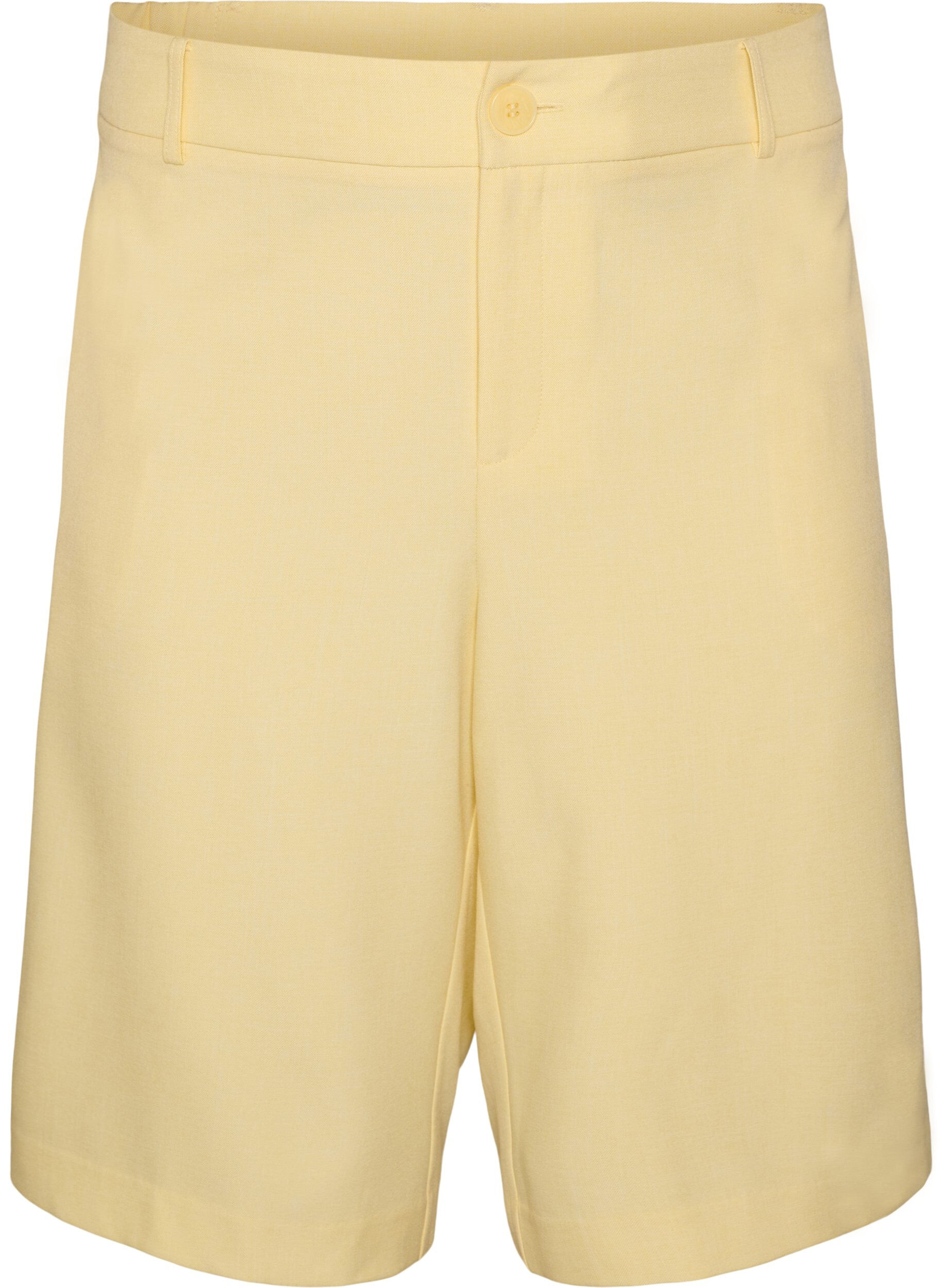 Zizzifashion Loose high-waisted Bermuda shorts, Yellow, Packshot image number 0