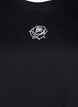 Cotton T-shirt with embroidery detail, Black, Packshot image number 2