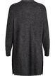 Long ribbed cardigan with an open front, Dark Grey, Packshot image number 1