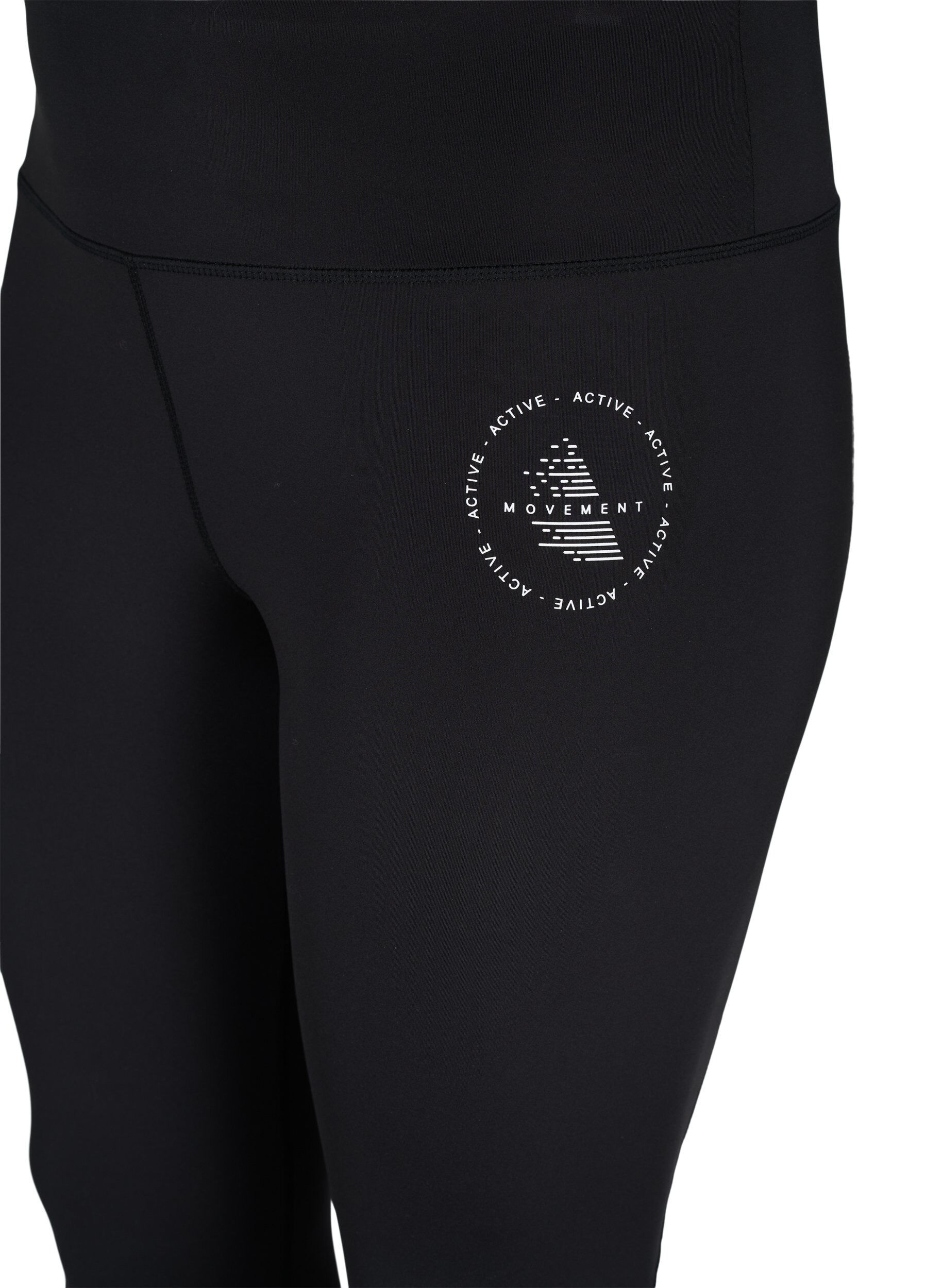 Zizzifashion Solid-coloured gym leggings, Black, Packshot image number 2