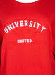 Sweatshirt with embossed text design, Red, Packshot image number 2