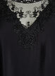 Tunic in viscose with lace detail, Black, Packshot image number 2