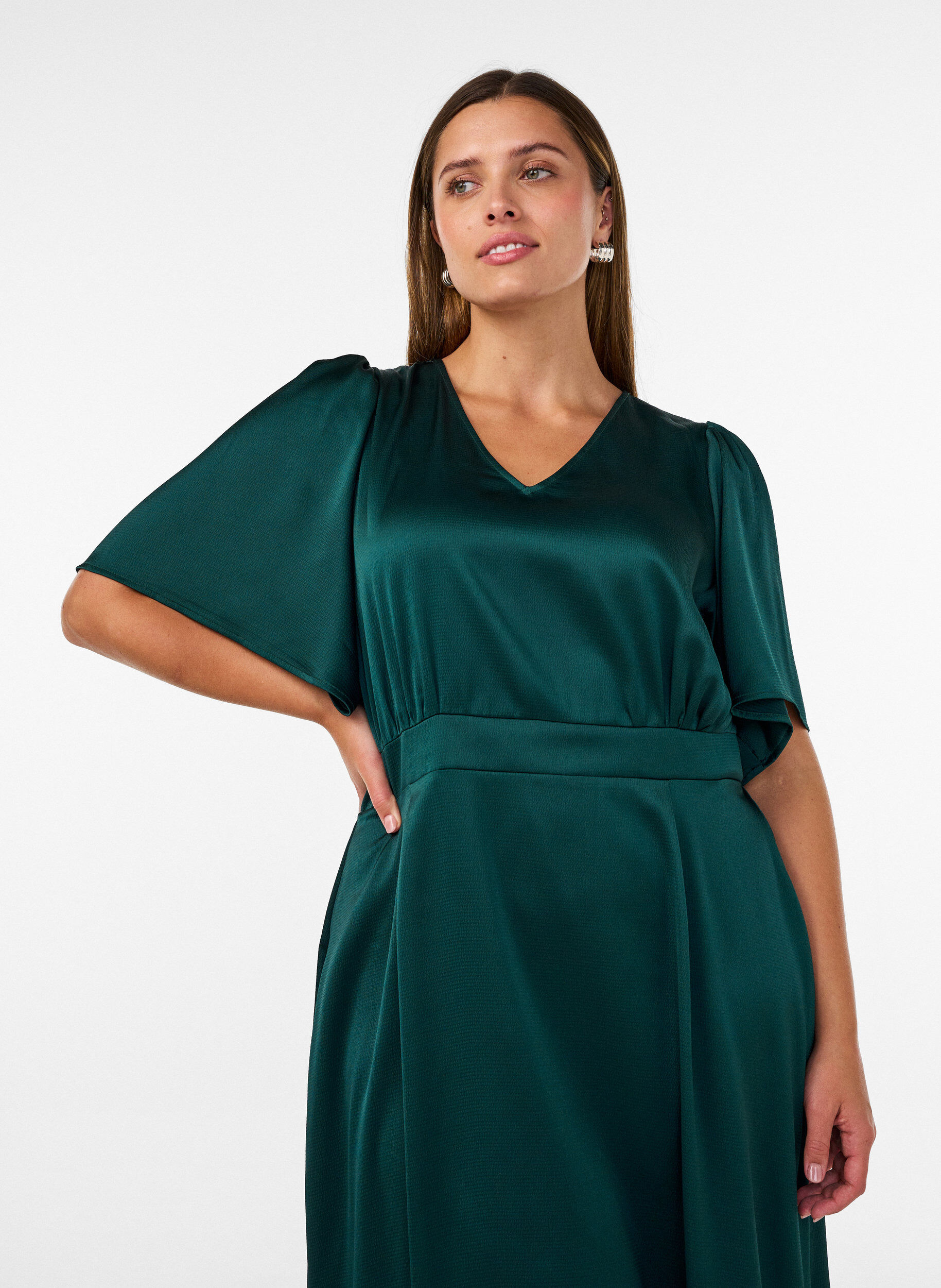 ZizzifashionEmpire party dress in midi length, Green, Model image number 2