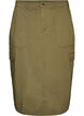 Cotton cargo skirt with a back slit, Green, Packshot image number 0