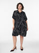 Loose-fitting long shirt in viscose, Black, Model image number 1