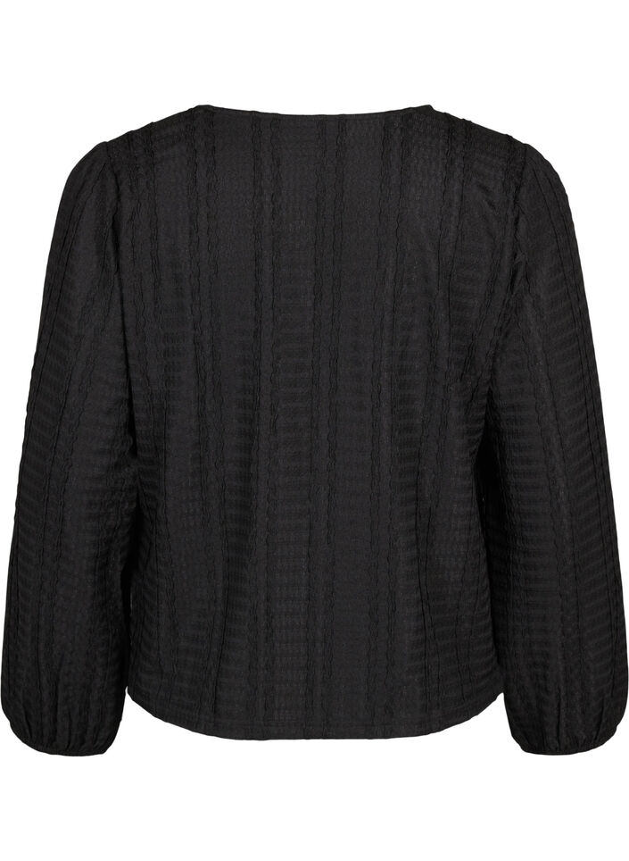 Cardigan with ties, Black, Packshot image number 1