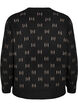 Patterned pullover, Black Mel. Nomad, Packshot image number 1