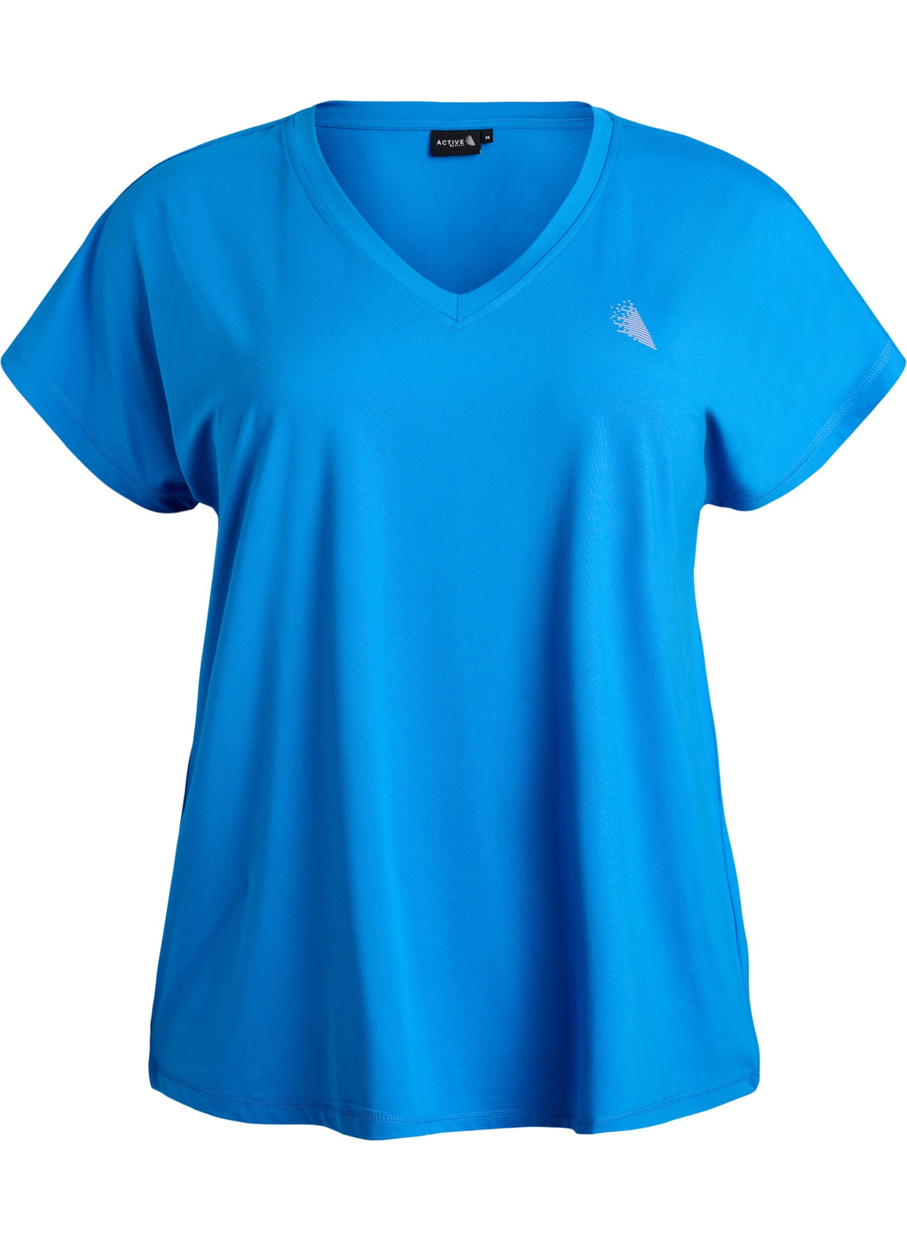 Loose training t-shirt with v-neck