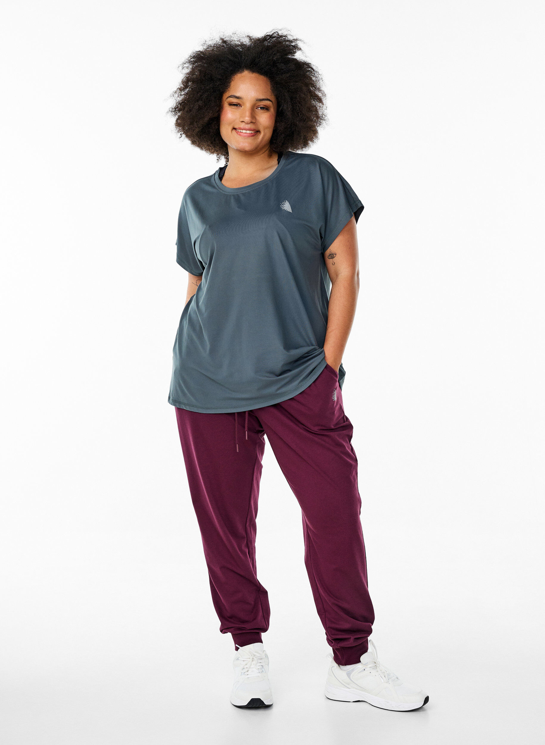 ZizzifashionSolid-coloured training T-shirt, Green, Model image number 1