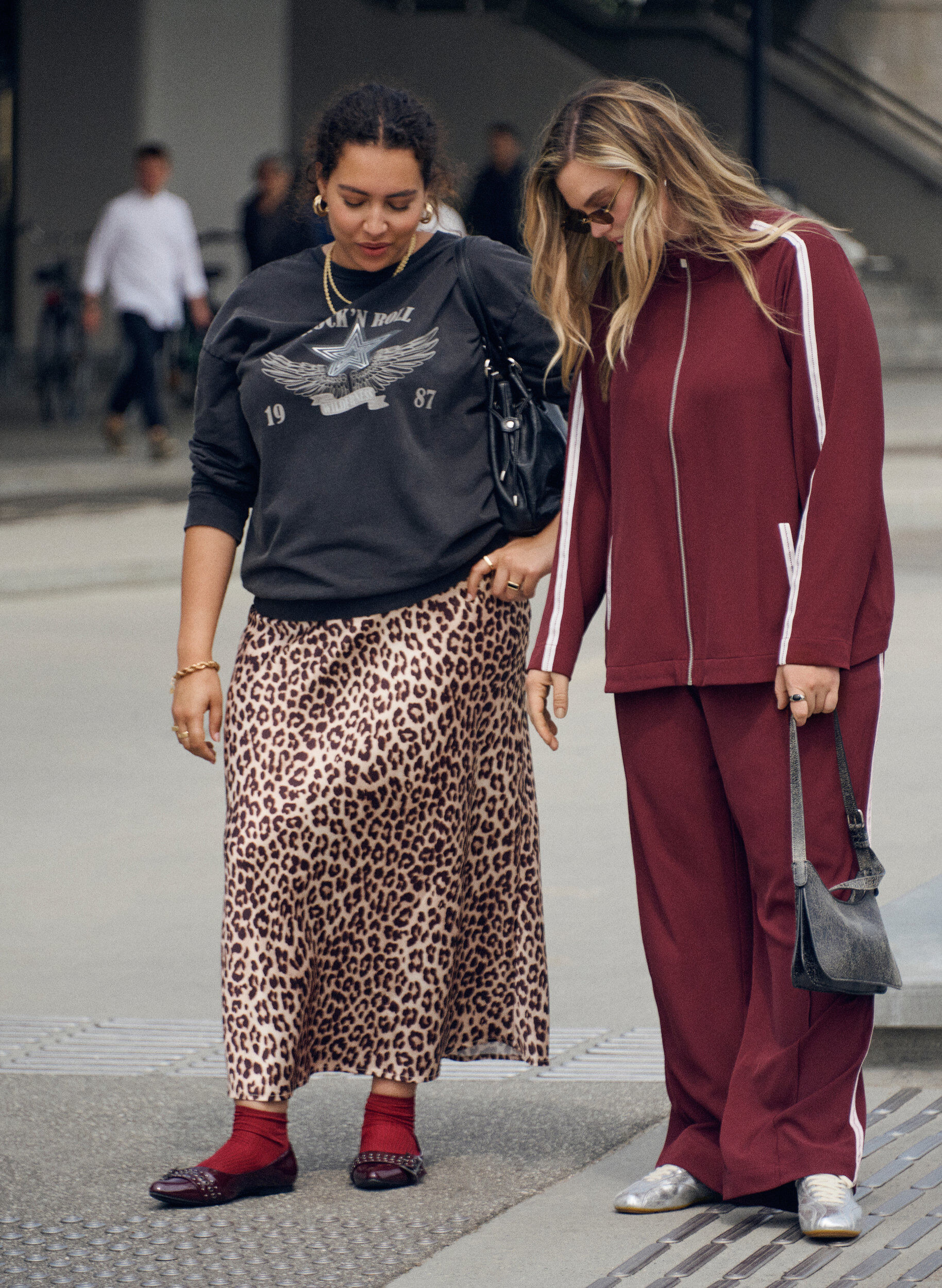 Zizzifashion Washed sweatshirt with statement print, Grey, Image image number 0