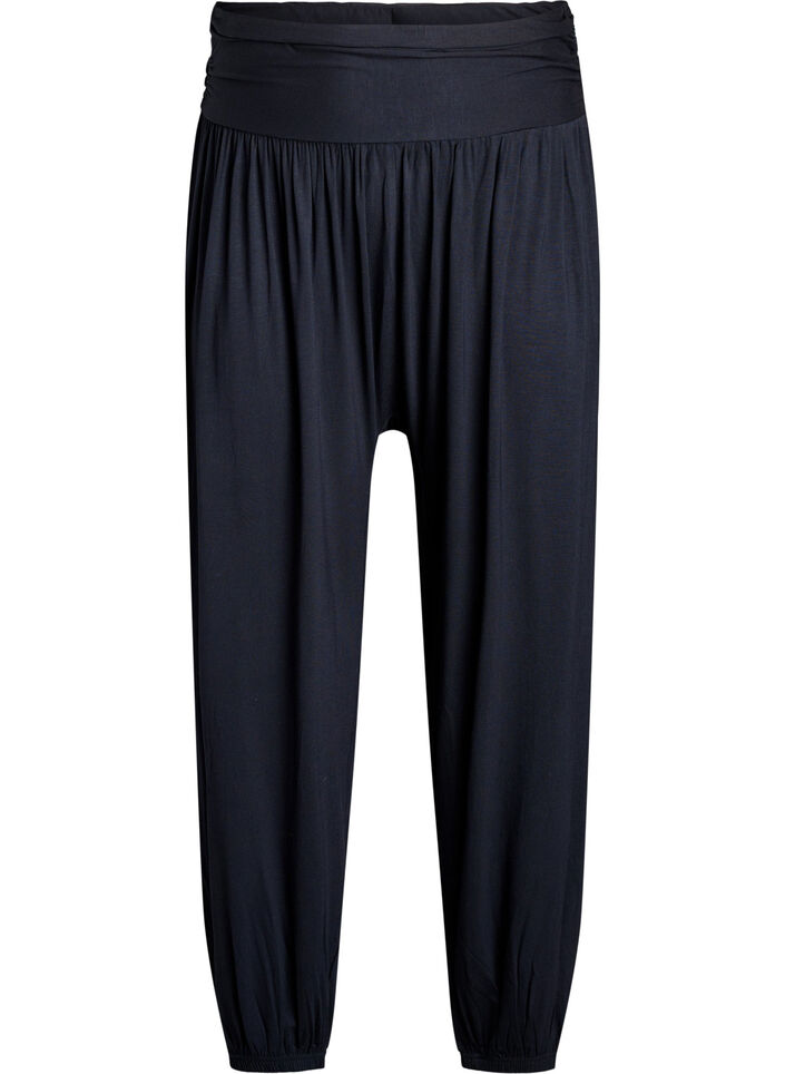 Loose-fitting harem trousers, Black, Packshot image number 0