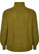 Knitted sweater with high neck and zipper, Green, Packshot image number 1
