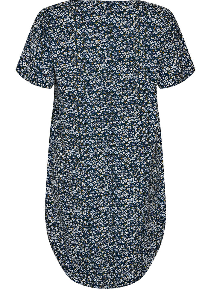 Dress with print and short sleeves, Blue, Packshot image number 1