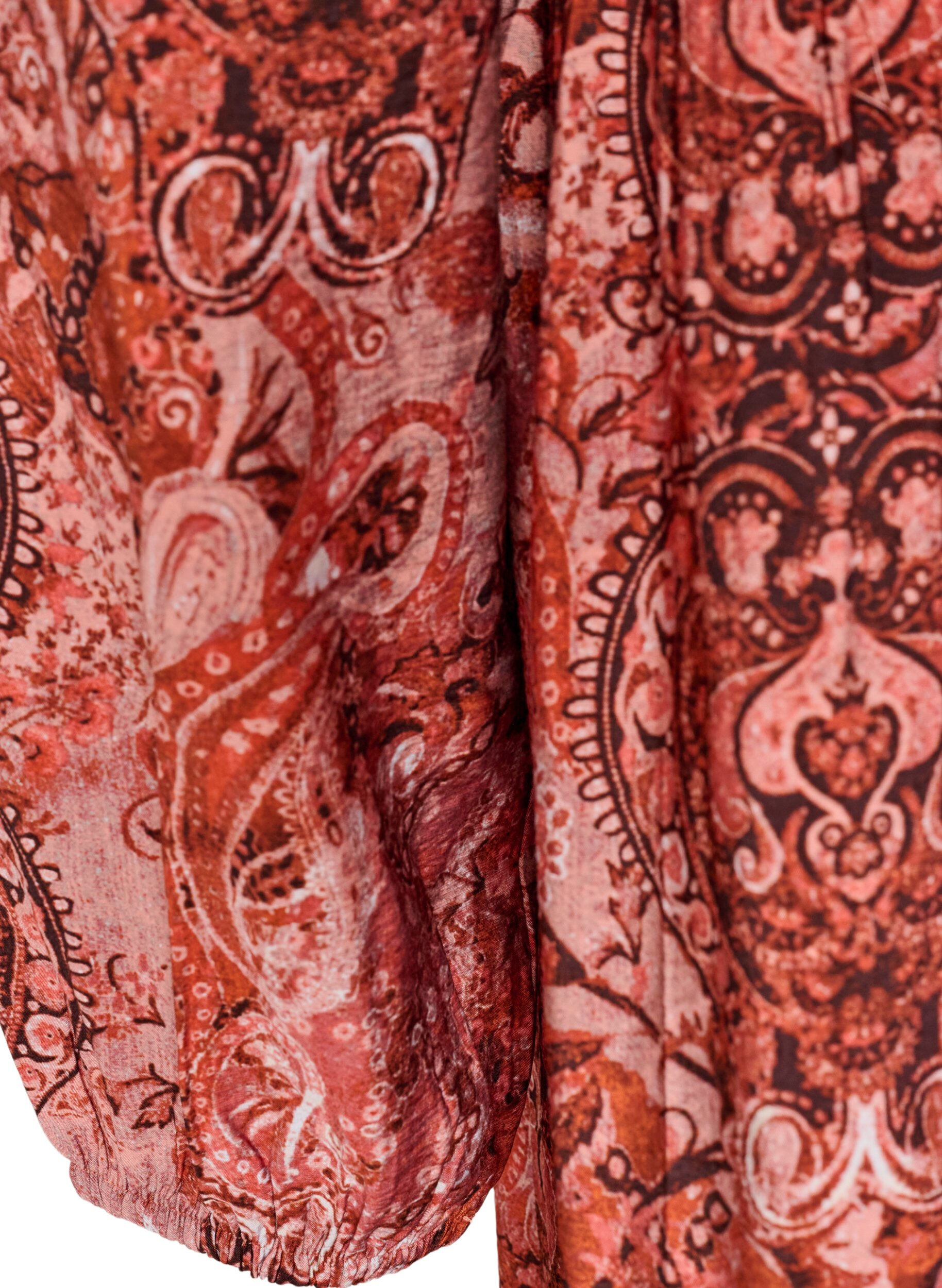 ZizzifashionViscose midi dress with paisley print, Orange, Packshot image number 3