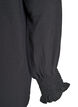 Blouse with smock cuffs and V-neck, Dark Grey, Packshot image number 3