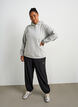 Hoodie with embroidered motif, Grey, Model image number 1