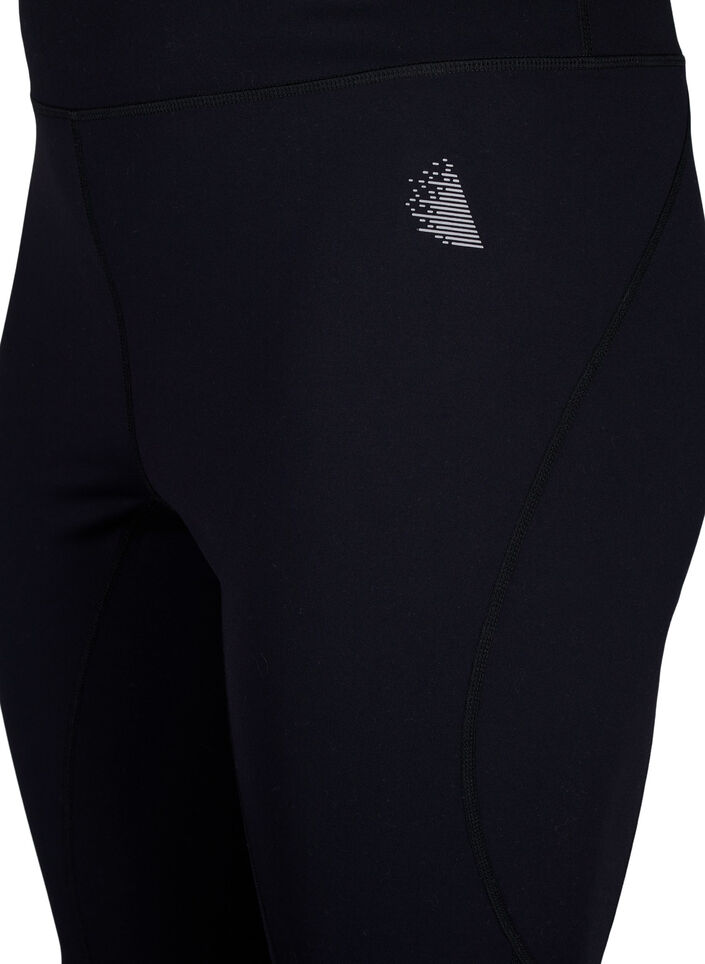 Workout tights with inner thigh reinforcement, Black, Packshot image number 2