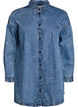 Denim shirt with embroidered motifs, Light Blue, Packshot image number 0