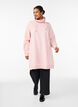 Short sweatshirt dress with high collar and pockets, Red, Model image number 1