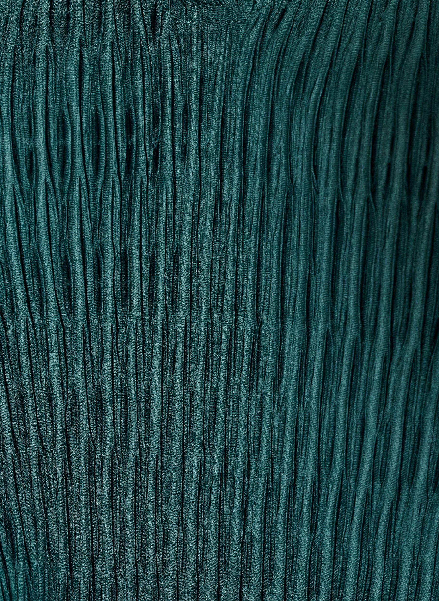 ZizzifashionBlouse with wavy texture and balloon shape, Green, Packshot image number 2