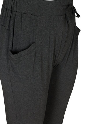 Loose trousers with pockets, Dark Grey Melange, Packshot image number 2