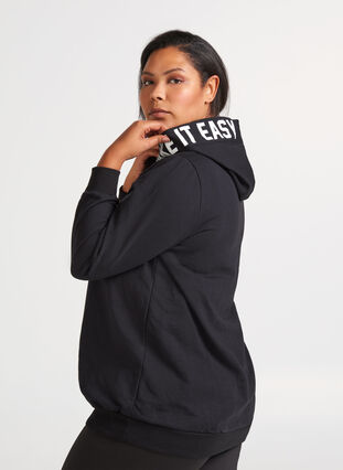 Hooded sweatshirt, Black, Model image number 1