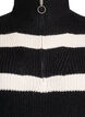 Knitted sweater with high neck and zipper, Black, Packshot image number 2