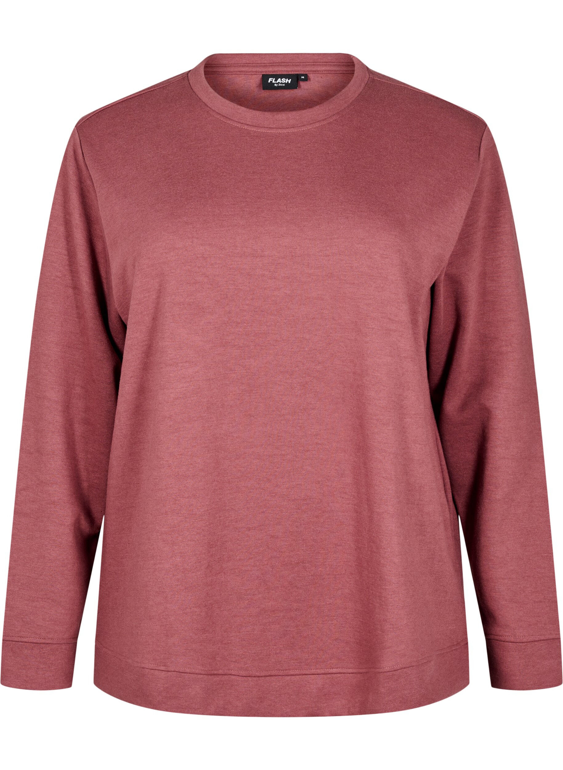 Zizzifashion Sweatshirt with crew neck, Brown, Packshot image number 0