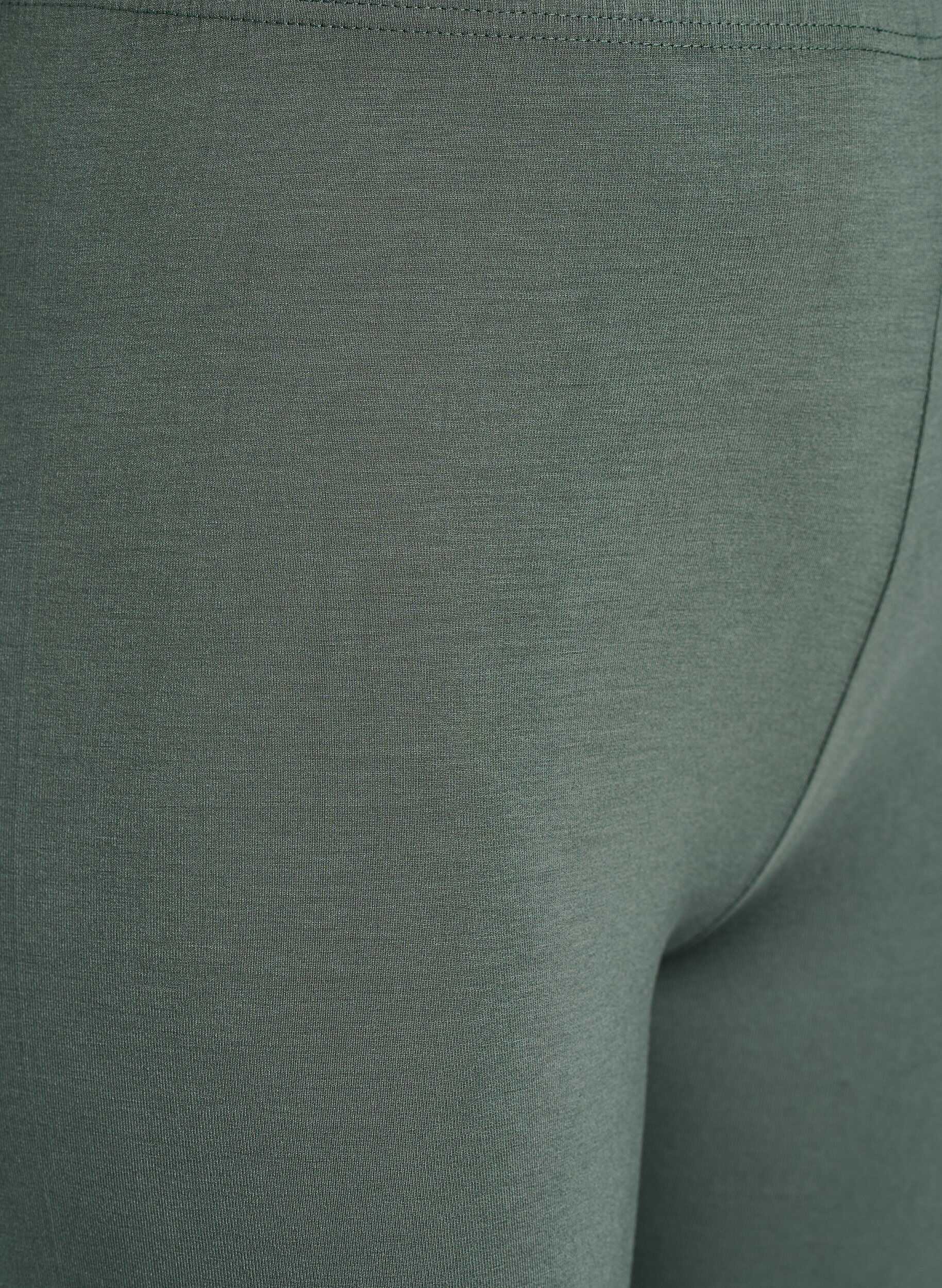 ZizzifashionBasic 3/4 leggings in viscose, Green, Packshot image number 2